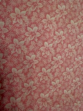 Vintage Light Pink Floral Print Cotton Fabric